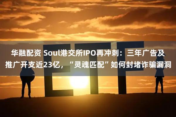 华融配资 Soul港交所IPO再冲刺：三年广告及推广开支近23亿，“灵魂匹配”如何封堵诈骗漏洞